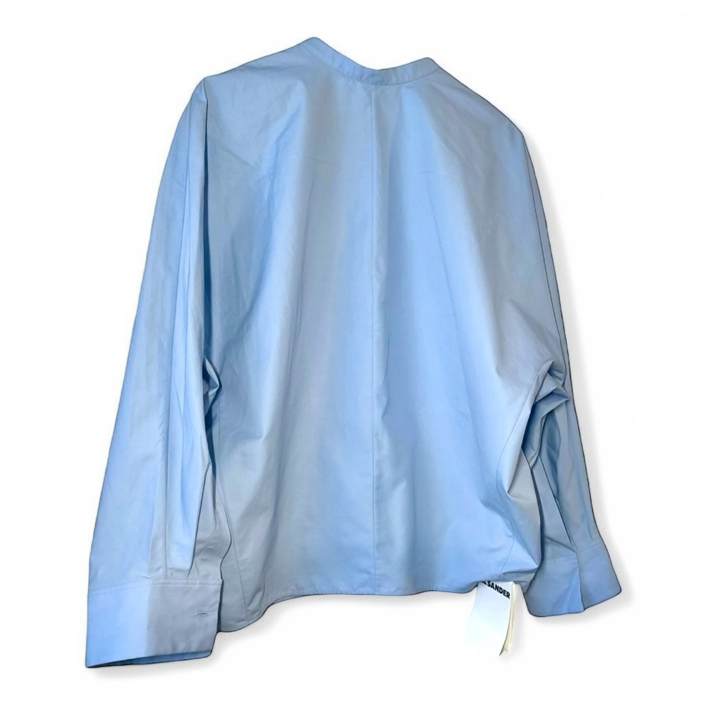 NWT JIL SANDER Oversized Blouse LUMI with Back Closure in Sky Blue Size 36